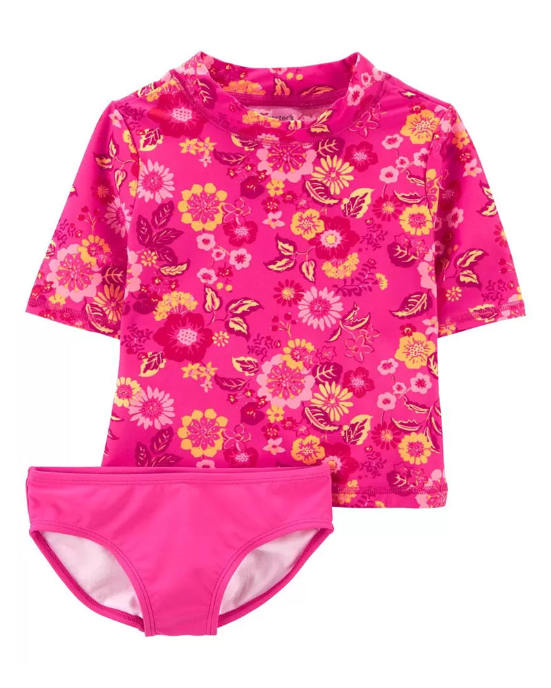 Maillot De Bain 2 Pièces À Fleurs Carter's - Rose