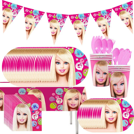 طقم عيد ميلاد 51 قطعة - باربي