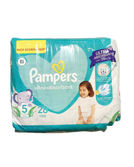 Pampers Ultra Absorbant - Taille 5 x 28 Couches, 11-25 kg