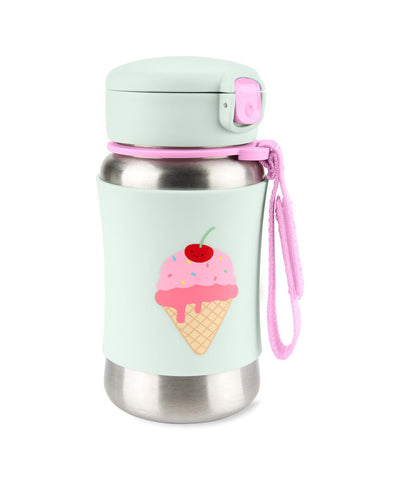 Skip Hop Gourde avec paille en acier inoxydable 350ml - Glace
