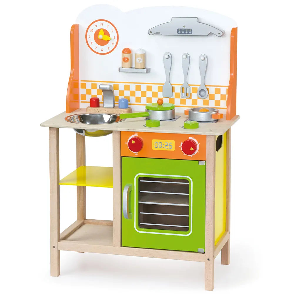 Viga Toys Cuisine avec Ustensiles 3A+ - Orange