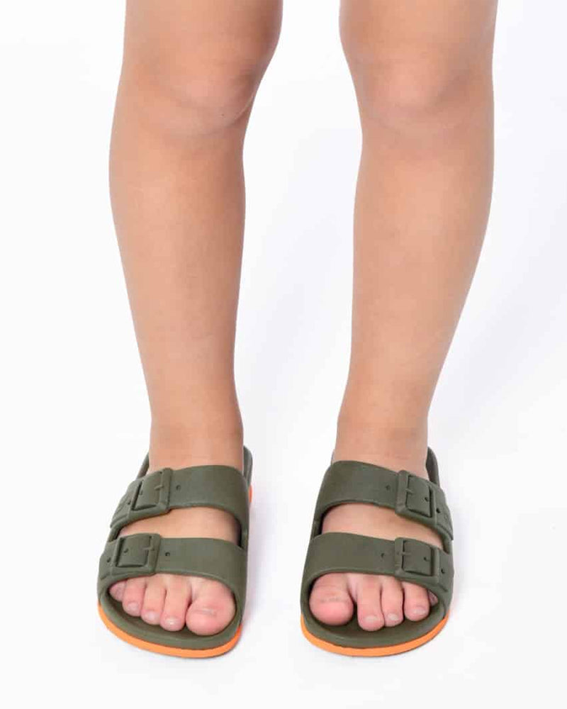 Cacatoès Sandales Brasilia Fluo Teen - Kaki & Orange