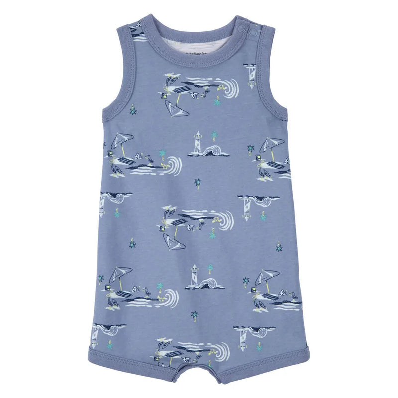 Carter's Cotton Romper - Blue