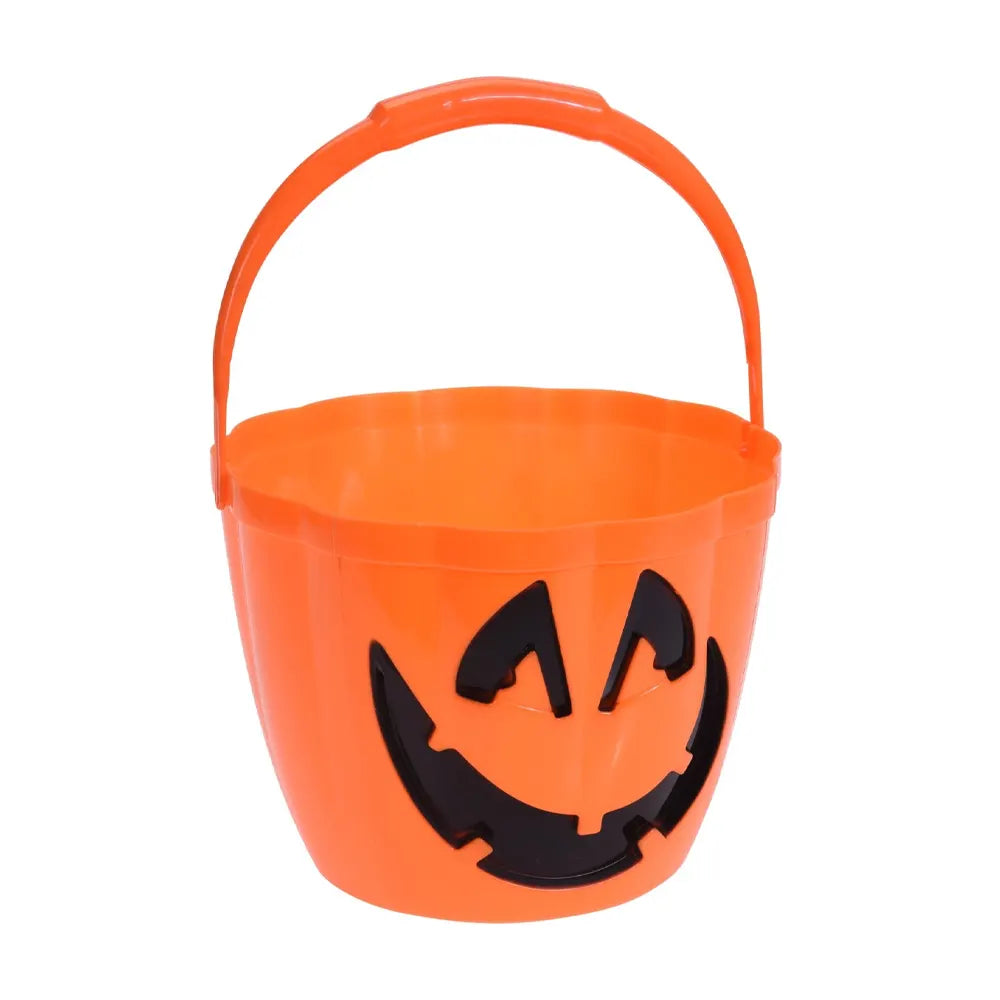 Seau Citrouille Halloween Avec Lumière 22cm