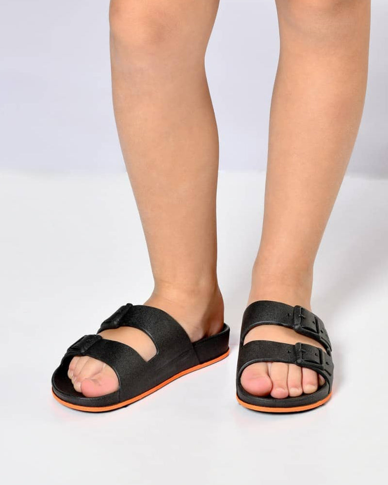 Cacatoès Sandales Brasilia Fluo Teen - Noir & Orange