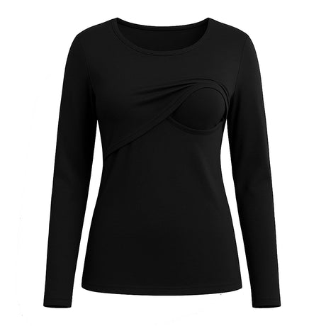 Bambidou Long Sleeve Nursing Sweater - Black