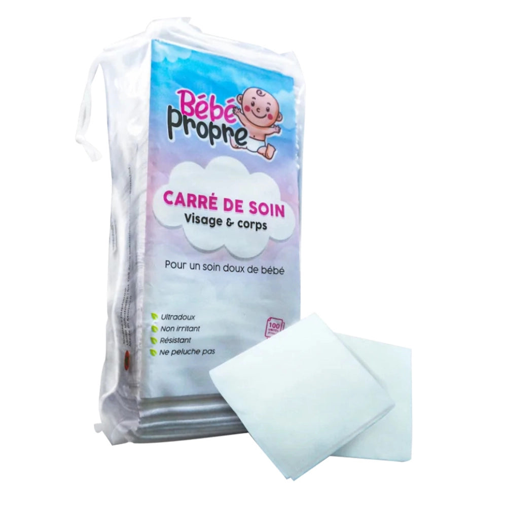 Bébé Propre Carré de Soin - 100 Pièces
