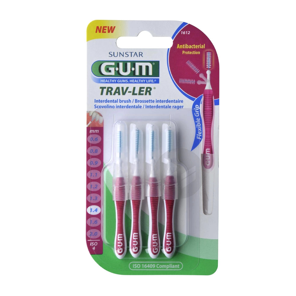 G.U.M Trav-Ler Fine Brossettes Interdentaires 1.4mmx4