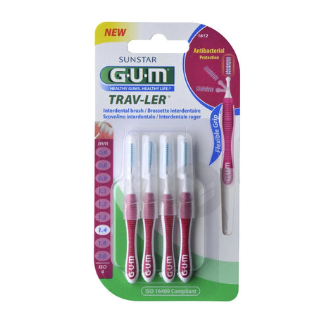 G.U.M Trav-Ler Fine Brossettes Interdentaires 1.4mmx4