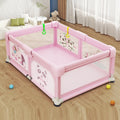 Playpen (120x180cm) with Safety Gate - Pink