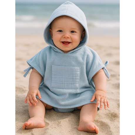 Babymat Poncho de Plage - Bleu