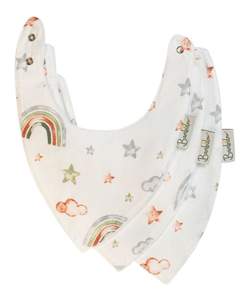 Bambidou Pack 3 Bavoirs Bandana - Arc en Ciel