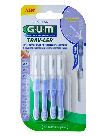 G.U.M Trav-Ler Fine Brossettes Interdentaires 0.6mmx4