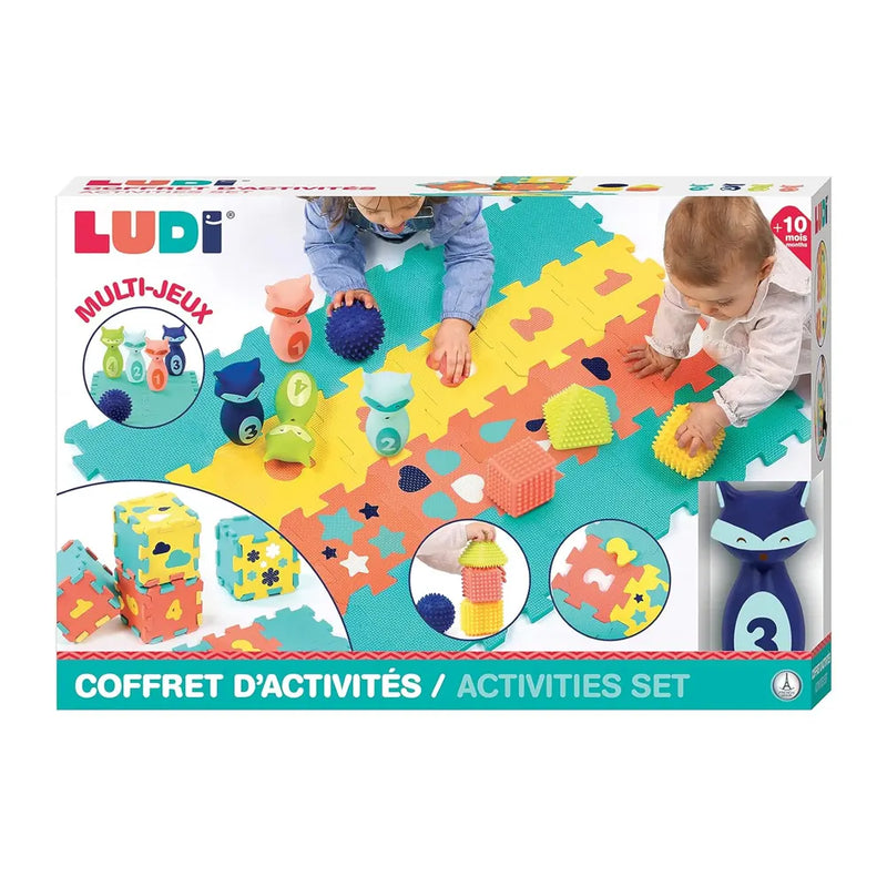 Ludi Bowling & Shapes Play Mat Activity Set - 10M+