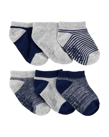 Lot De 6 Chaussons Carter's - Gris & Bleu