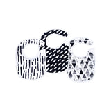 Tiny Twinkle Feeder Bib 3 Pack - Black White 