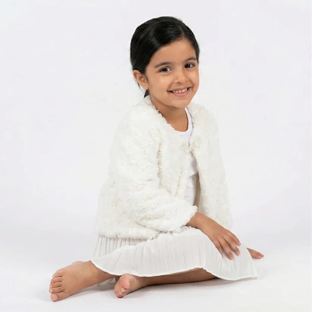 Cape Veste pour Fille - Blanc