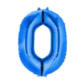 Blue Aluminum Number 0 Balloon – 86cm
