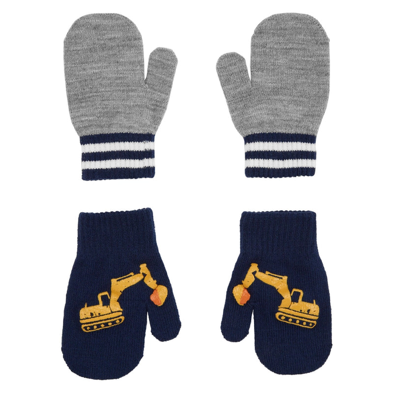 Carter's 2-Pack Non-Slip Mittens - Gray & Blue