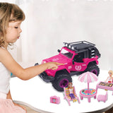Doll Set with Pink Miniature Car