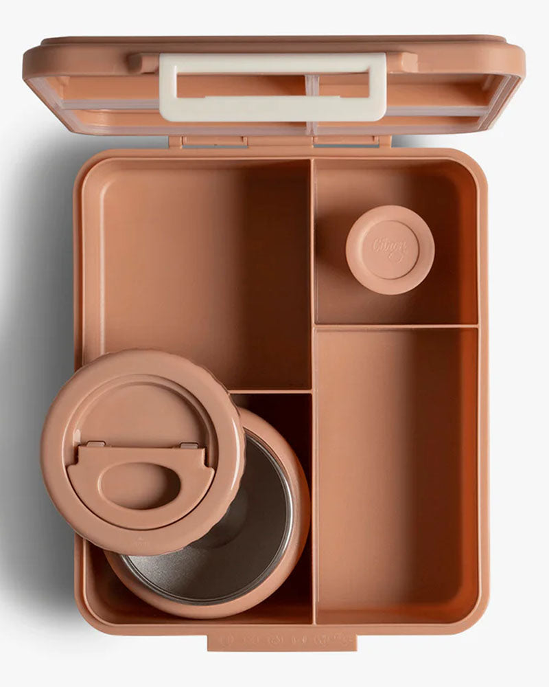 Grand Lunchbox avec pot Alimentaire Isotherme Citron - Rose