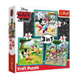 Trefl Puzzle 3in1 Mickey Mouse with Friends - 3A+