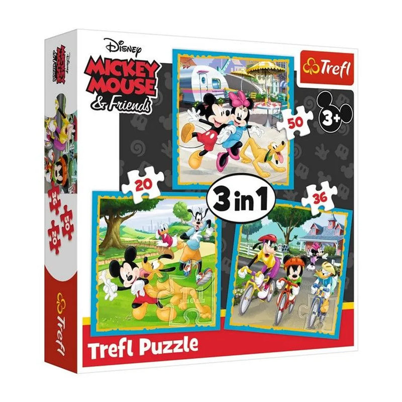 Trefl 3-in-1 Mickey Mouse with his Friends Puzzle - 3Y+