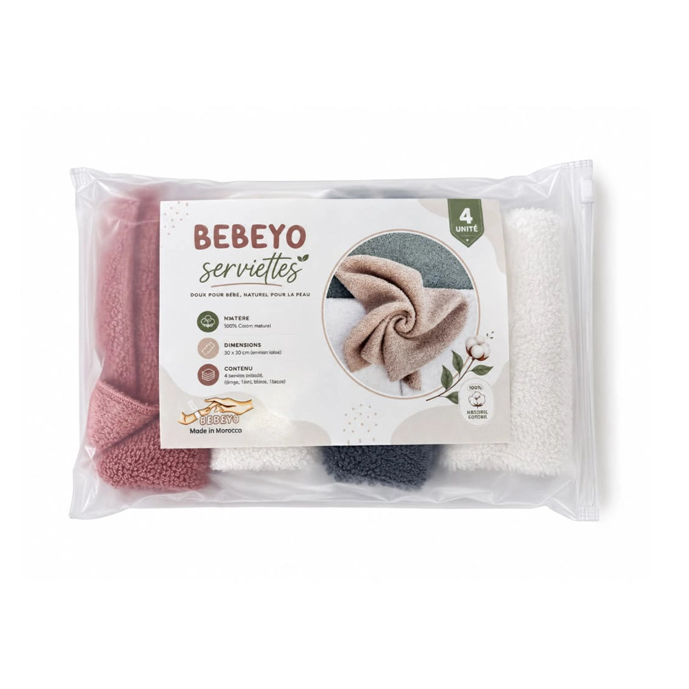 BébéYo Pack 4 Serviettes Douces