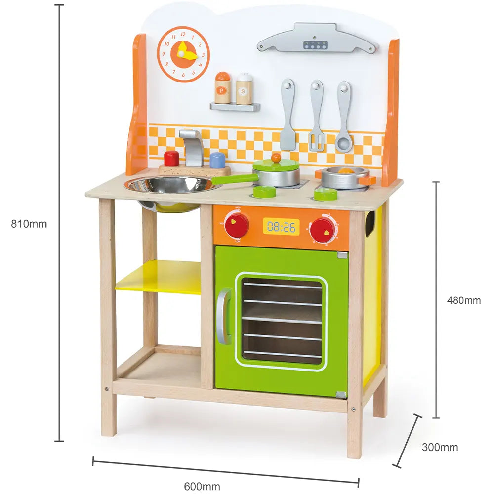 Viga Toys Cuisine avec Ustensiles 3A+ - Orange