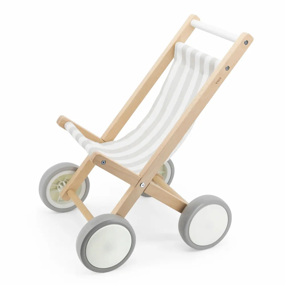 Viga Toys Doll Stroller Grey – 18M+