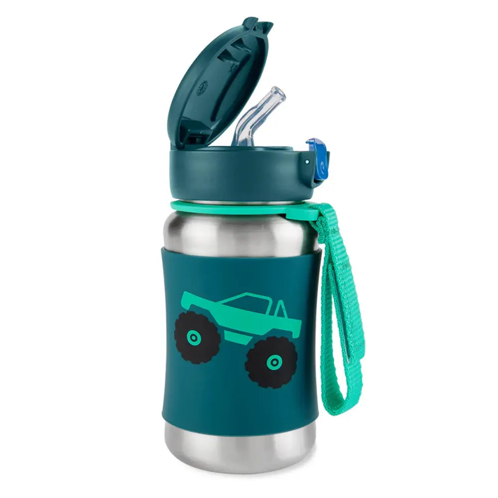 Skip Hop Gourde avec paille en acier inoxydable 350ml - Camion