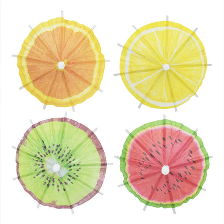 Lot de 20 Pics Parapluie Fruit 10 cm