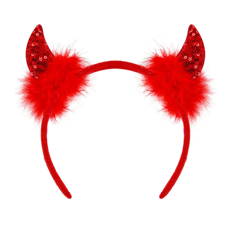 Diadema Diablesse Glittery - Rojo