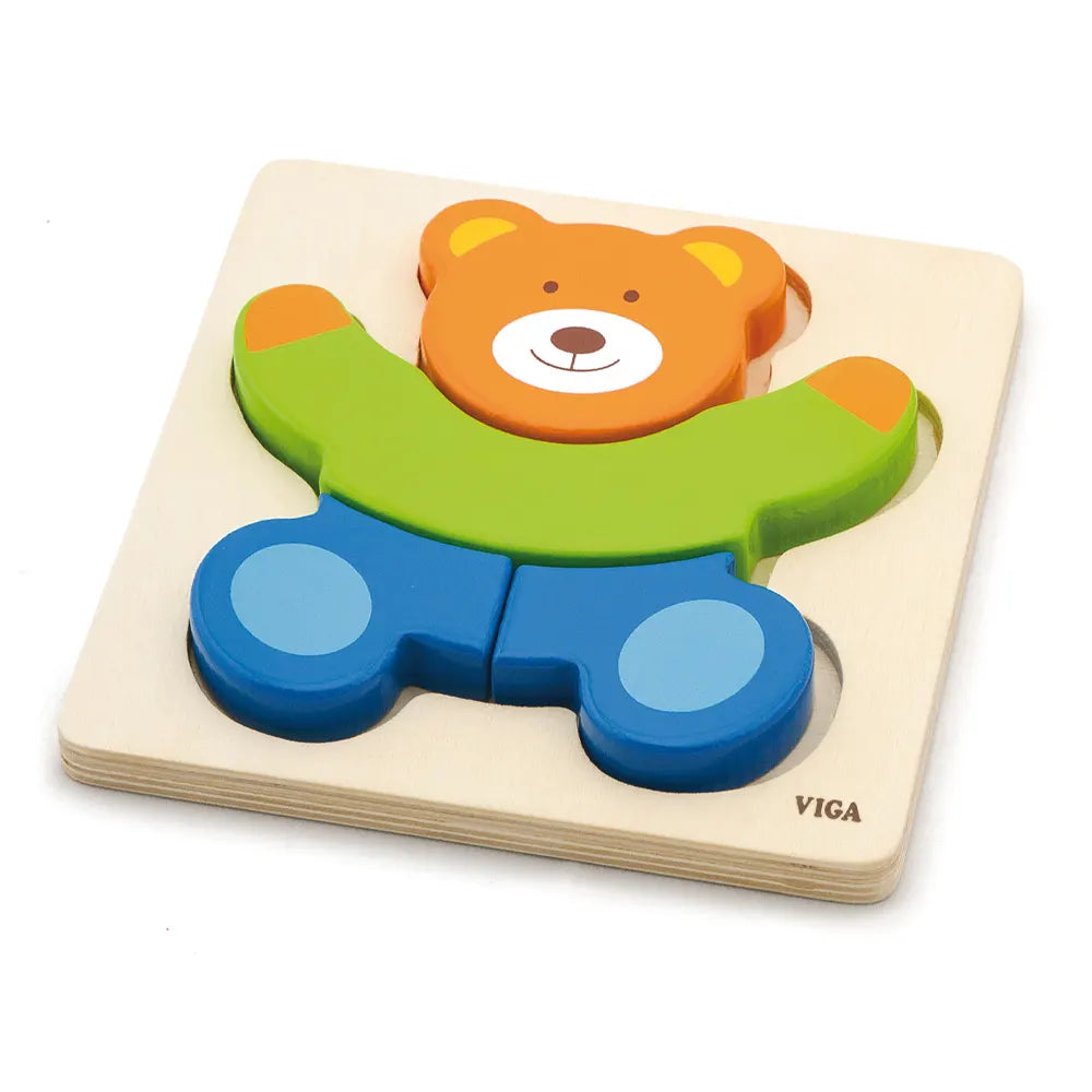 فيجا تويز بازل مكعبات خشبية - دب صغير