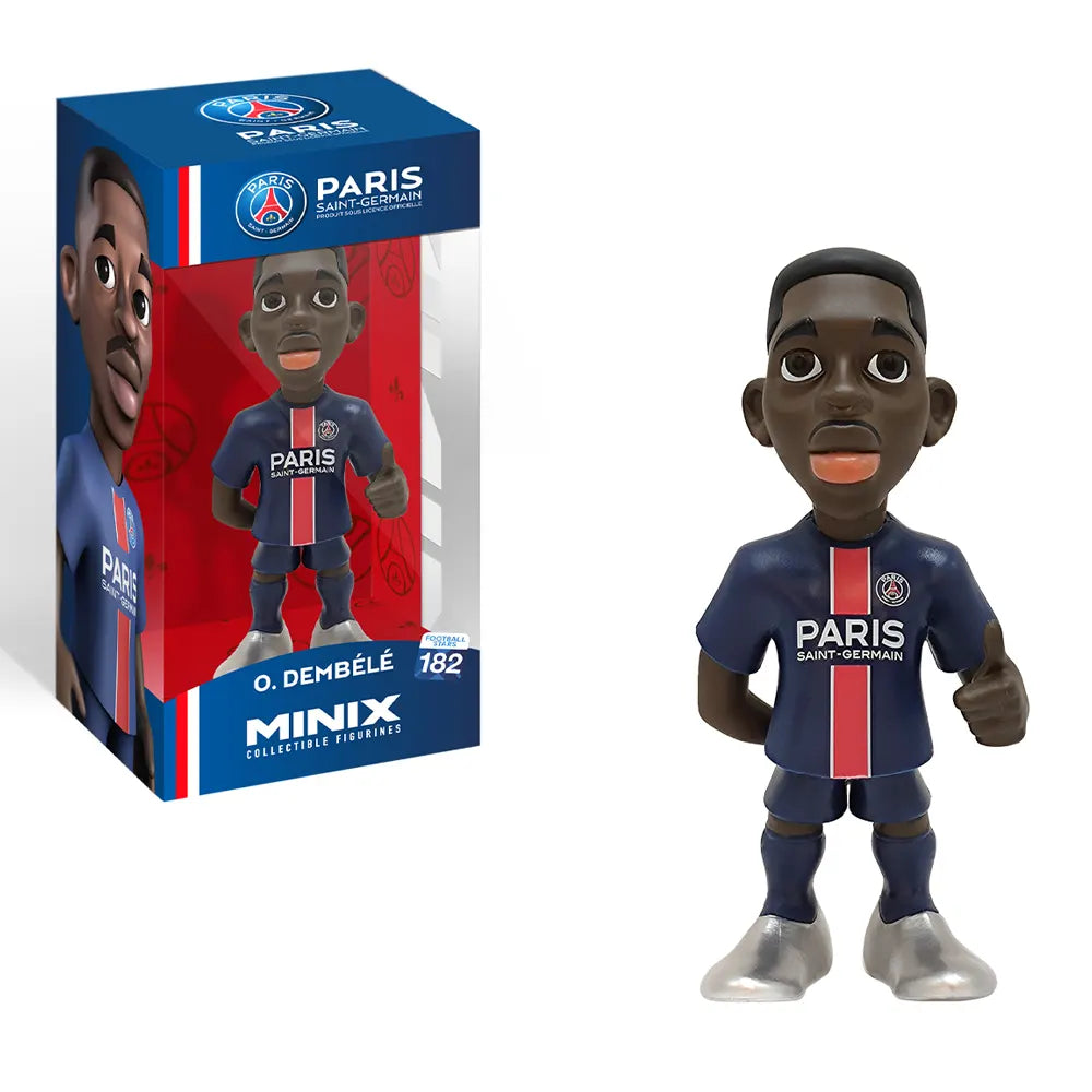 Minix Figurine de Joueur de Foot 12cm – Ousmane Dembélé – Paris Saint-Germain