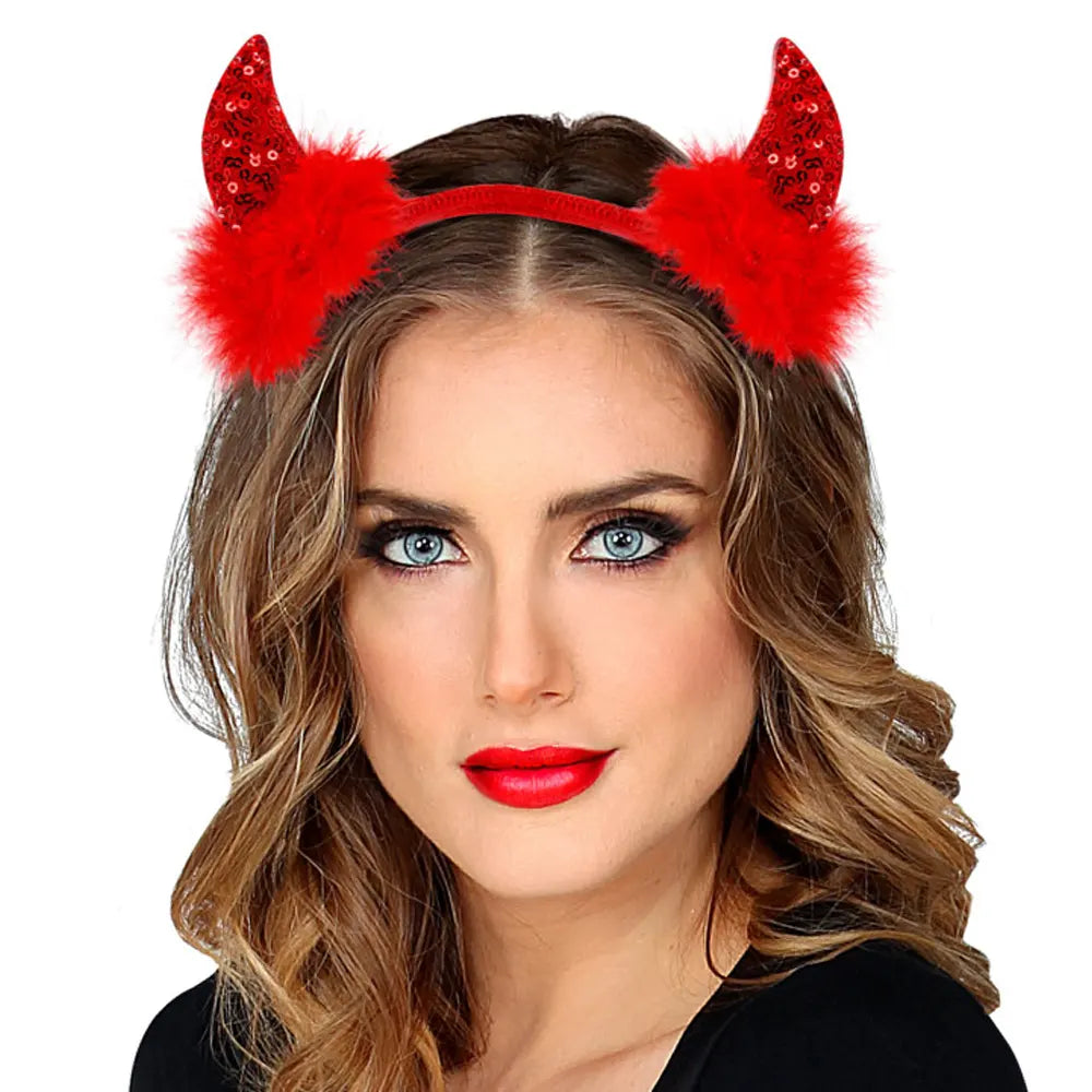 Bandeau du Diable Brillant - Rouge