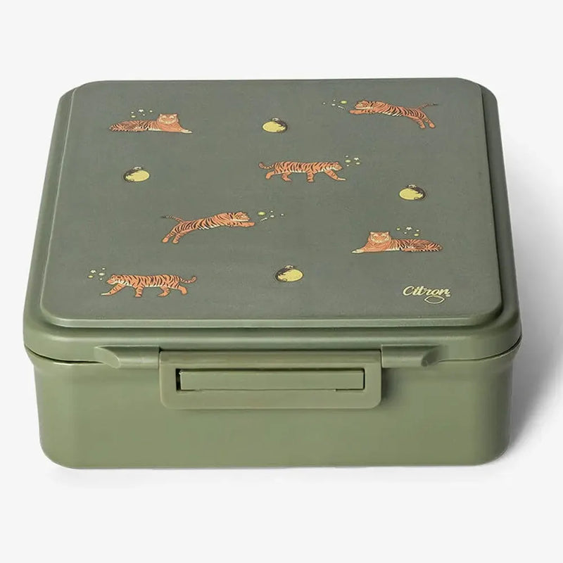 Large Lunchbox with Insulated Food Jar - Tiger