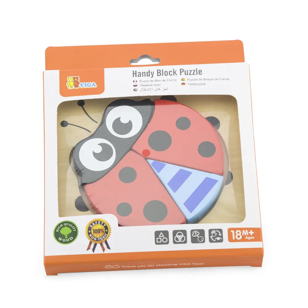 Viga Toys Rompecabezas Grueso Mariquita de Madera – 18 meses+