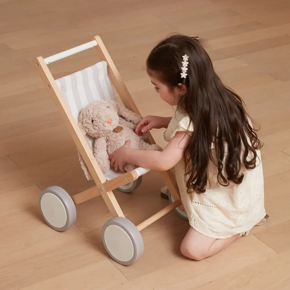 Viga Toys Doll Stroller Grey – 18M+