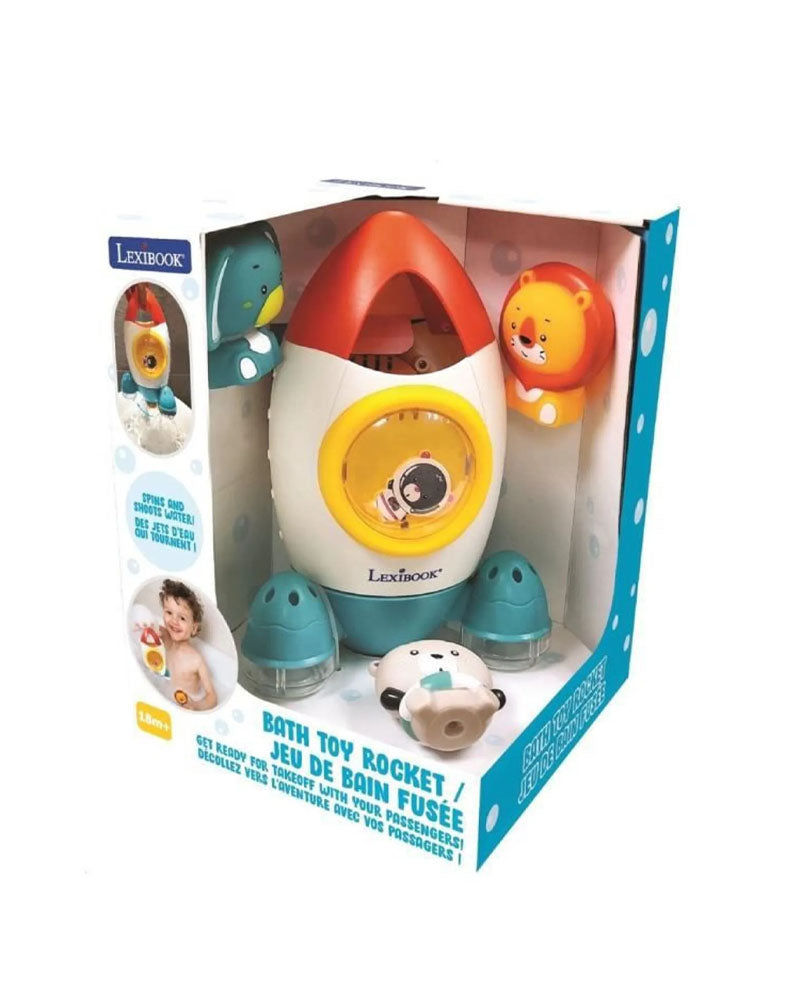 Lexibook Bathtime - Set De Jeu De Bain Fusée Avec 3 Animaux Souples