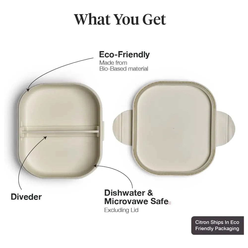 Citron Lunch Box Bio-Based 2 Compartiments – Swan