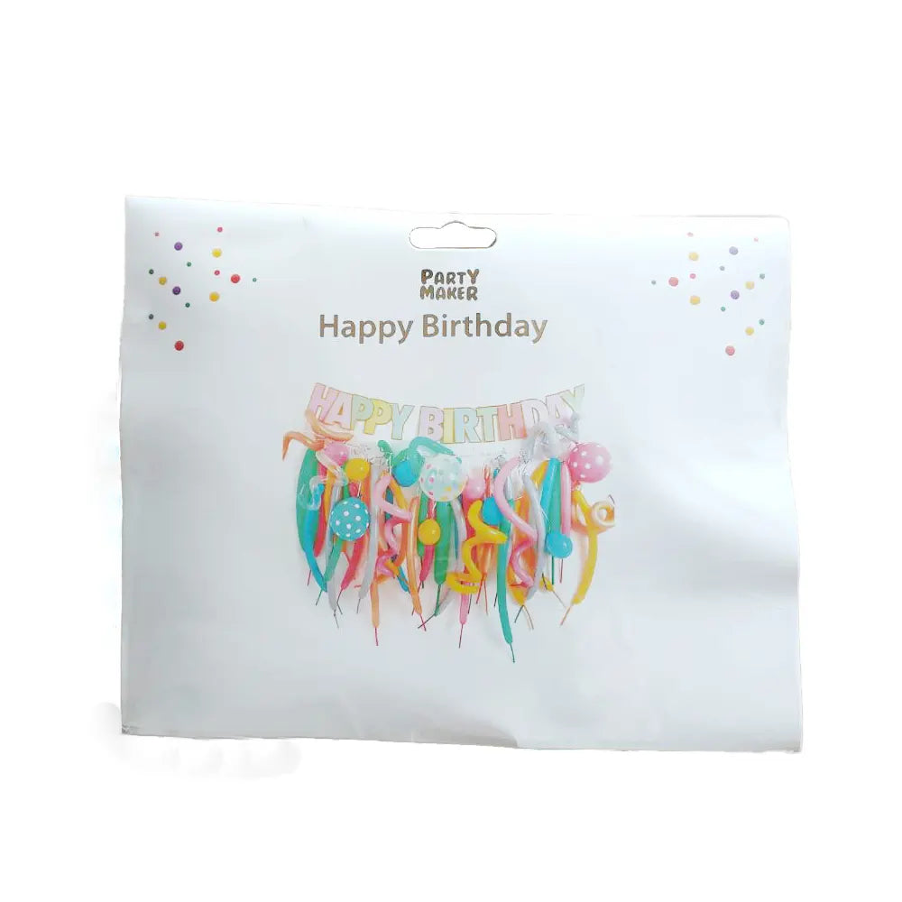 Kit de Globos Happy Birthday de Colores