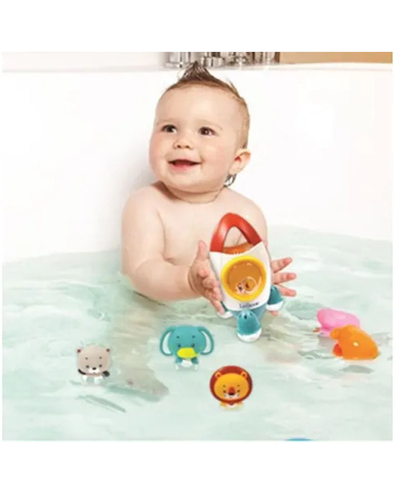 Lexibook Bathtime - Set De Jeu De Bain Fusée Avec 3 Animaux Souples