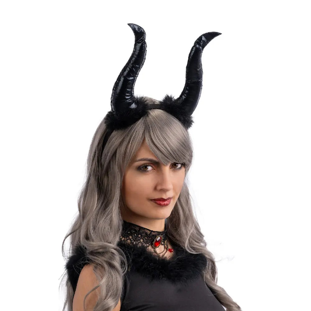 Devil Horns Headband - Black