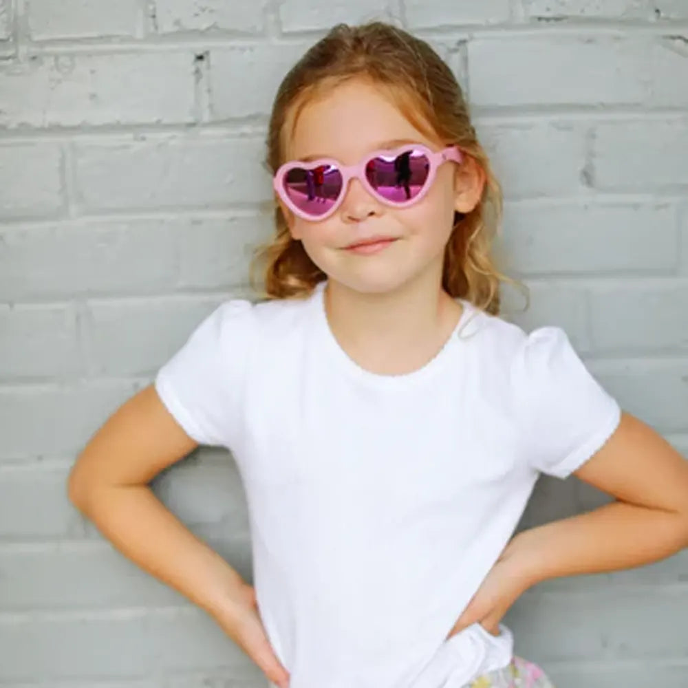 Babiators Polarized Heart Sunglasses 3-5 Years - Frosted Pink