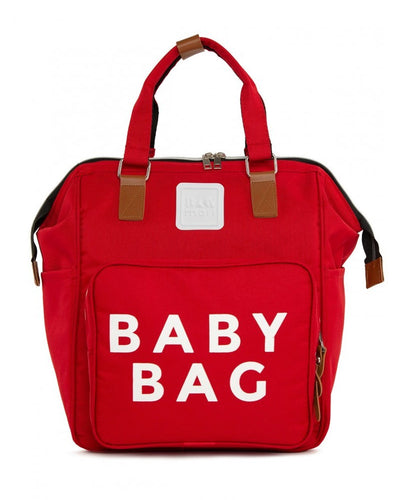 BAGmori Sac à langer Baby Bag Backpack Rouge