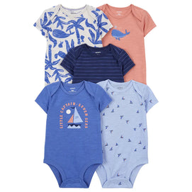Lot de 5 Bodies à Manches Courtes Carter's - Multi