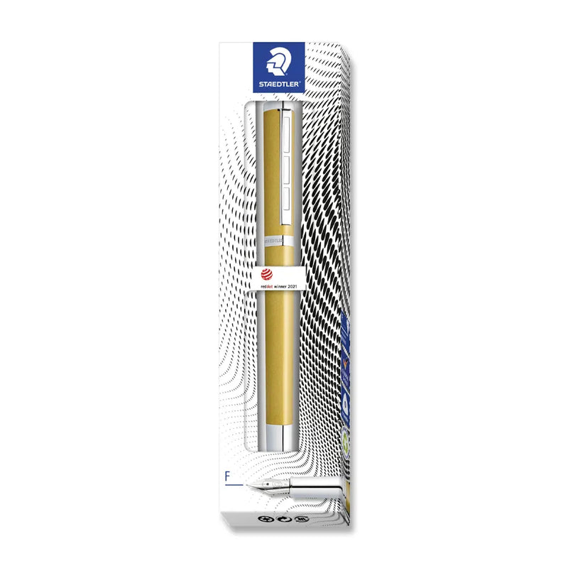 Staedtler Pluma Estilográfica Triangular Dorada - Azul