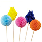 Set de 4 Pinchos Decorativos de Nido de Abeja 12cm