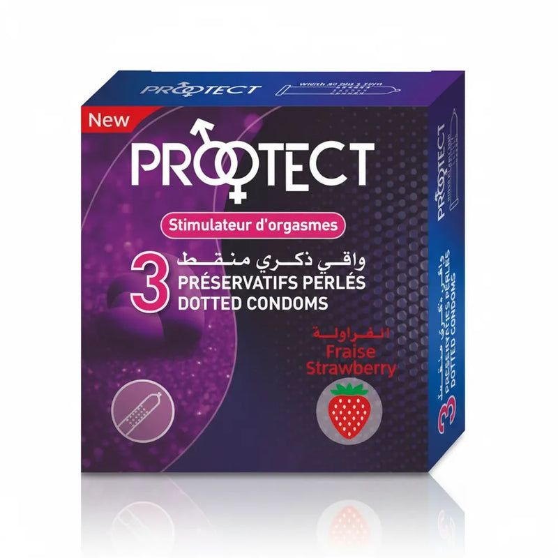 Protect Strawberry Condoms – 3 Pack